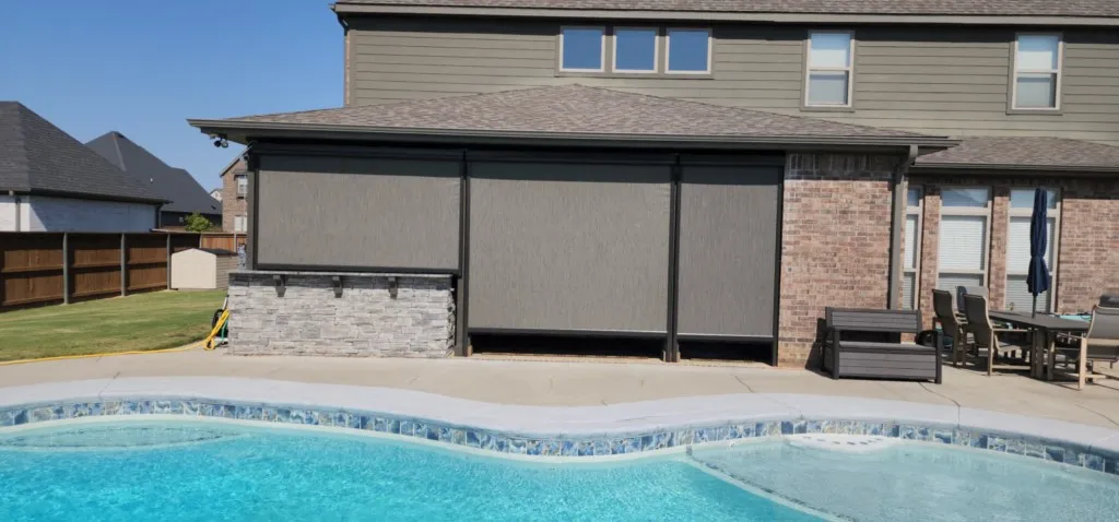 Patio screens Bronze housing Shadow texture  Nano 95