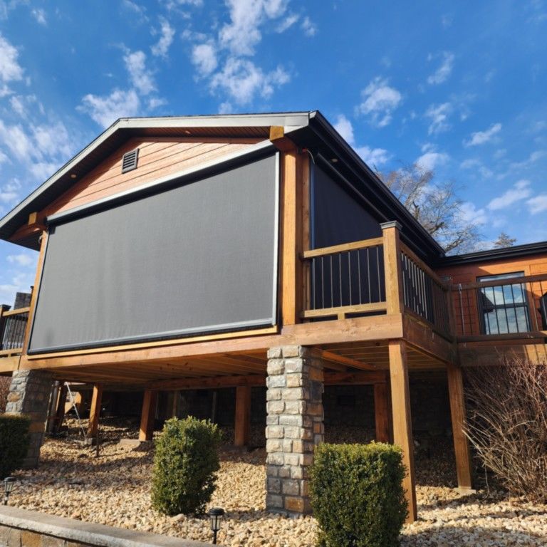 Outside view electric patio screens Outside view electric patio screens