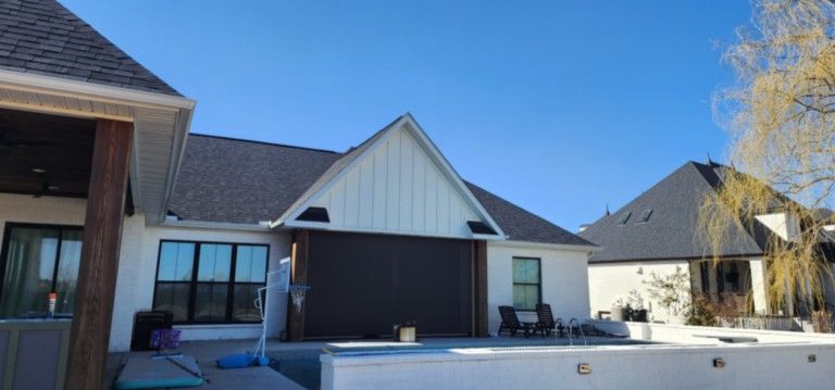 Electric patio screens Bentonville Arkansas installation job Electric patio screens Bentonville Arkansas installation job