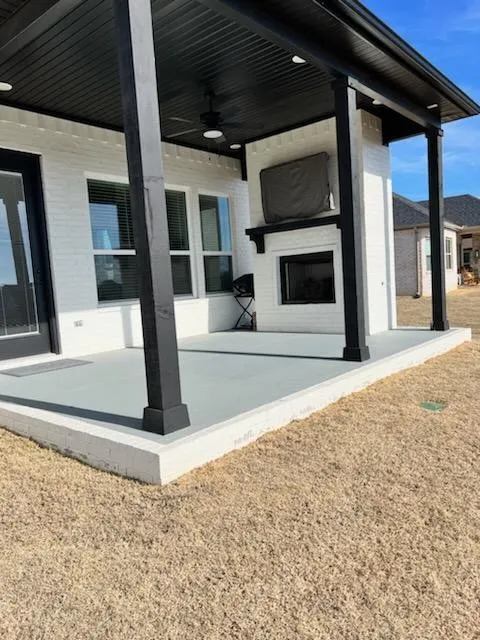 patio before installation process